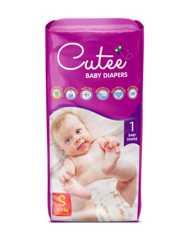 Cutee Baby Diapers Single Pack - Small